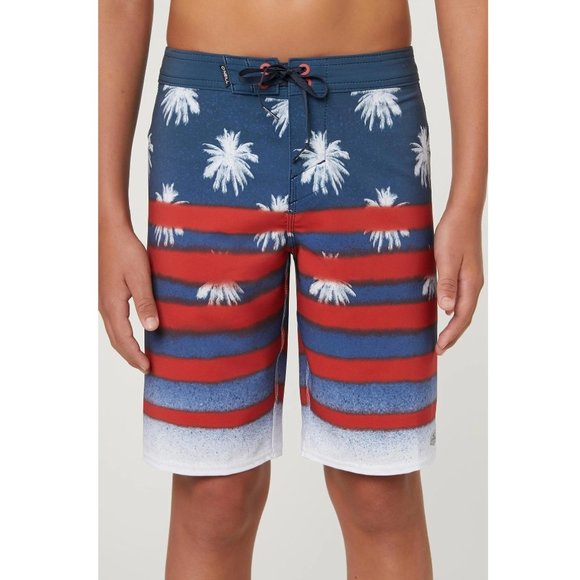 🌼 O'Neill Hyperfreak Sarfin USA Big Boys Board Shorts 28 (16) NWT - Picture 1 of 8
